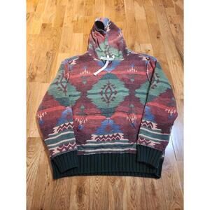 RARE Polo Ralph Lauren Indian Aztec Hoodie Men's Large